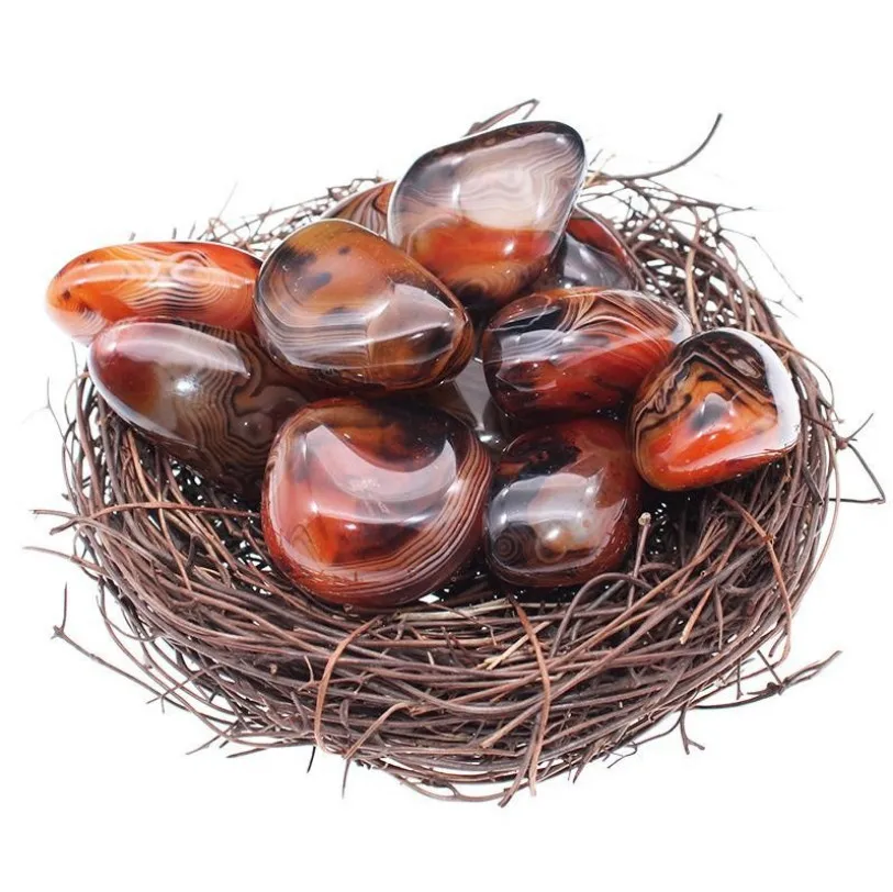  Оптовая продажа натуральный красный драгоценный камень sardonyx полированный Агат