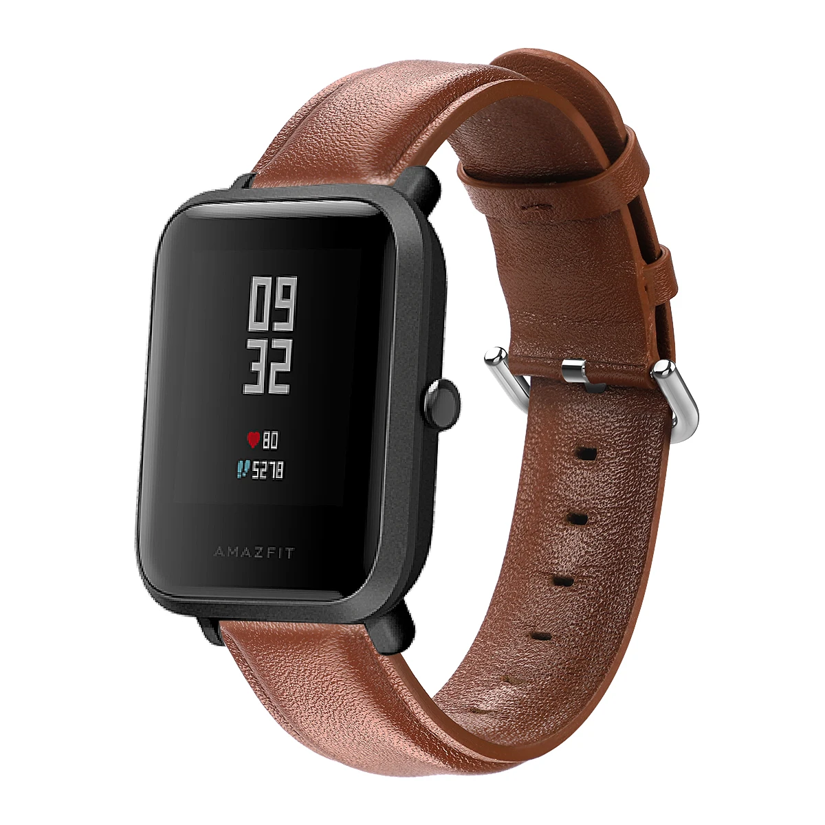 Youth Movement Leather Watch Bands Round Tail Blank Pressing Watch Straps for Huami Amazfit Smart Watch