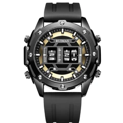 RUIMAS 553 Personalized special design roller time line watch oem silicone watches for men