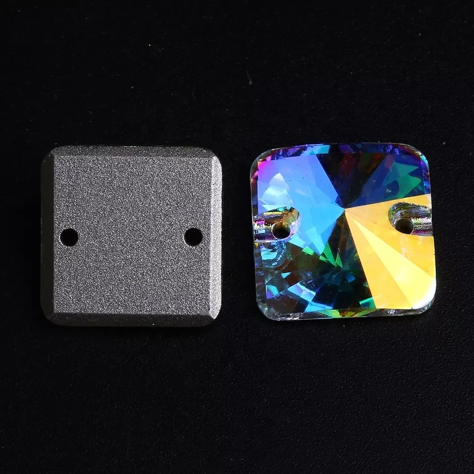 Rivoli Square Shape Crystal Sew On Stones Mixed Size Stones To Sewing On  Flatback Strass Rhinestone For Clothes