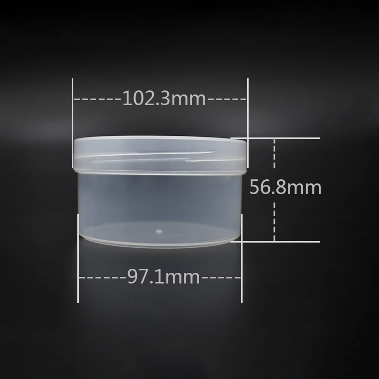 250ml Luxury Empty Cosmetic Containers Biodegradable Cosmetic Packaging Plastic Cream Jar with gold li