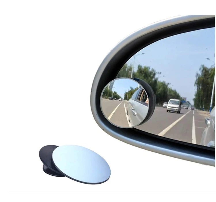 2pc pack 360 Adjustable auto Car Car Side Plastic Black Vehicle Side Rearview small round Convex Wide Angle Rear View Mirror