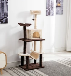 Sisal Fabric Cat Tree House Cat Accessories Cat Tree Tower Condo