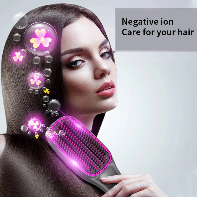 one step hot air brush hair dryer hair straightener comb custom hot comb iron hair straightening