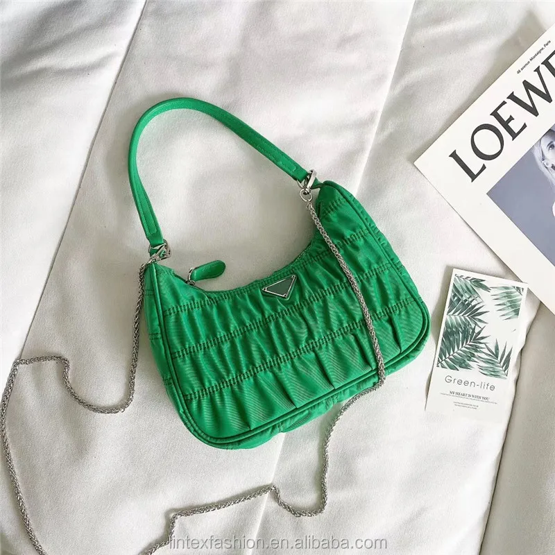 
Handbags New Fasion 2020 Spring Summer Nylon Shoulder Bags Female Messenger Bags With Chains 