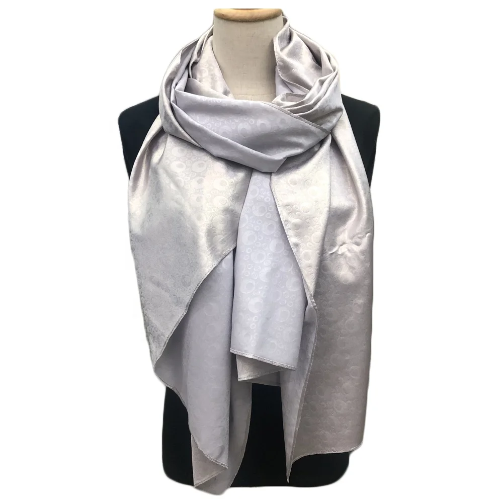 JYL Most Beautiful  Hijab  Scarf For Muslim Women Embossing  Head Wrap satin print long hijab