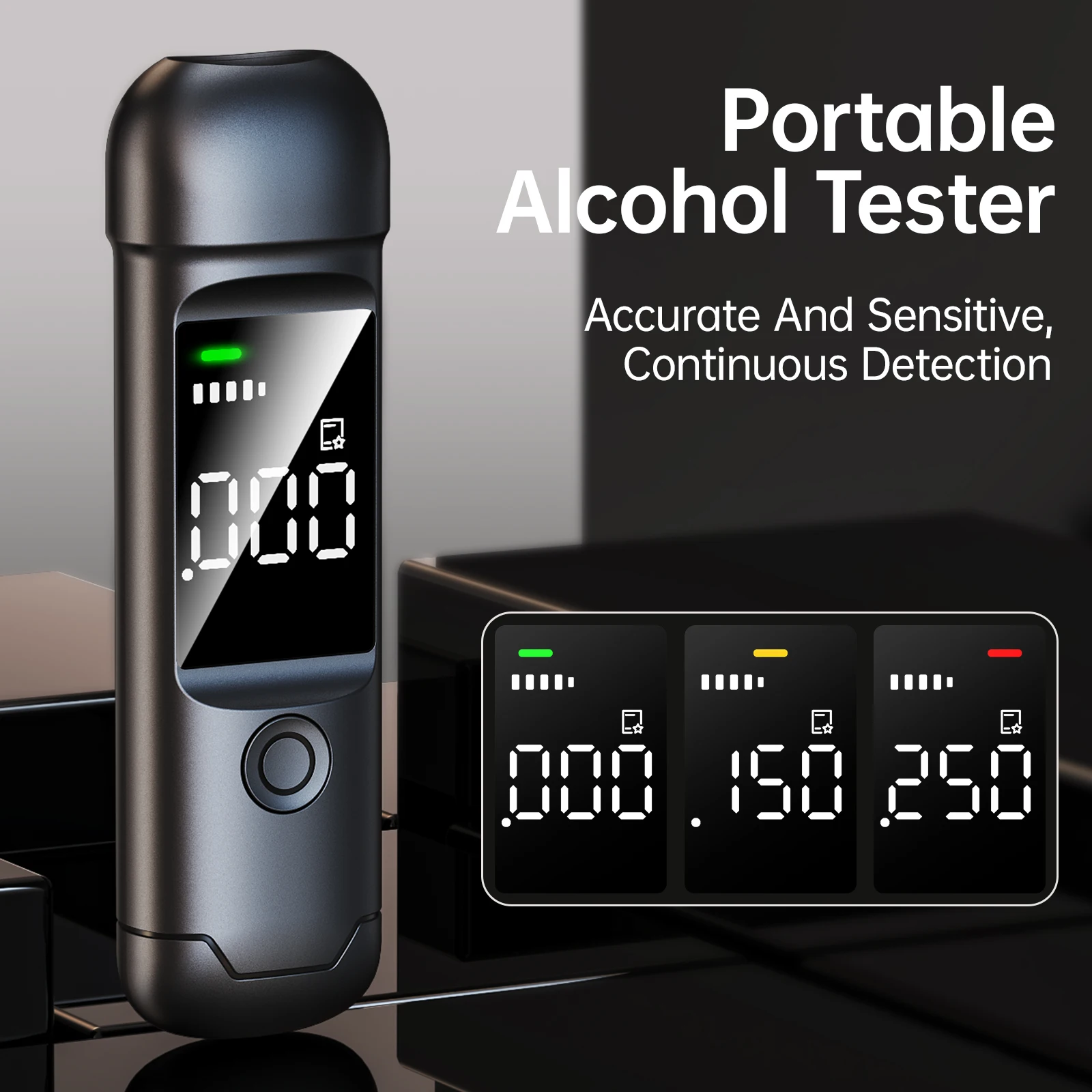 Europe High-precision Portable Digital Alcohol Meter Breathalyzer Alco Tester Breath Testers Alcohol Checker Alcoholic Detector