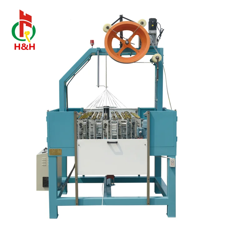 Henghui High Speed 17 Spindle Rubble Flat Elastic Belt Braiding Machine