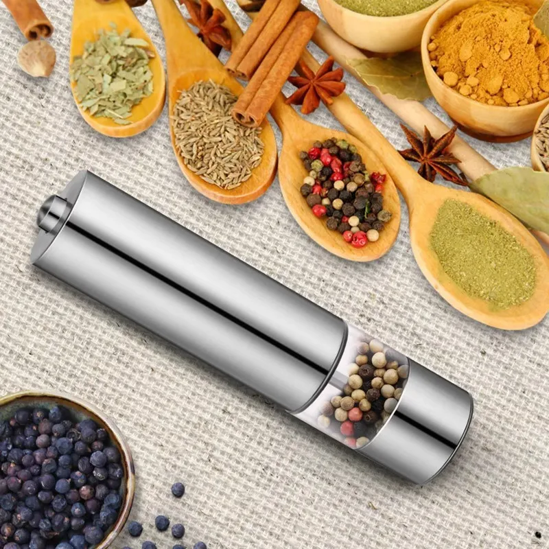 2022  Most Popular Household  Stainless Steel Electric Pepper Mill Set Pepper&Salt Grinder