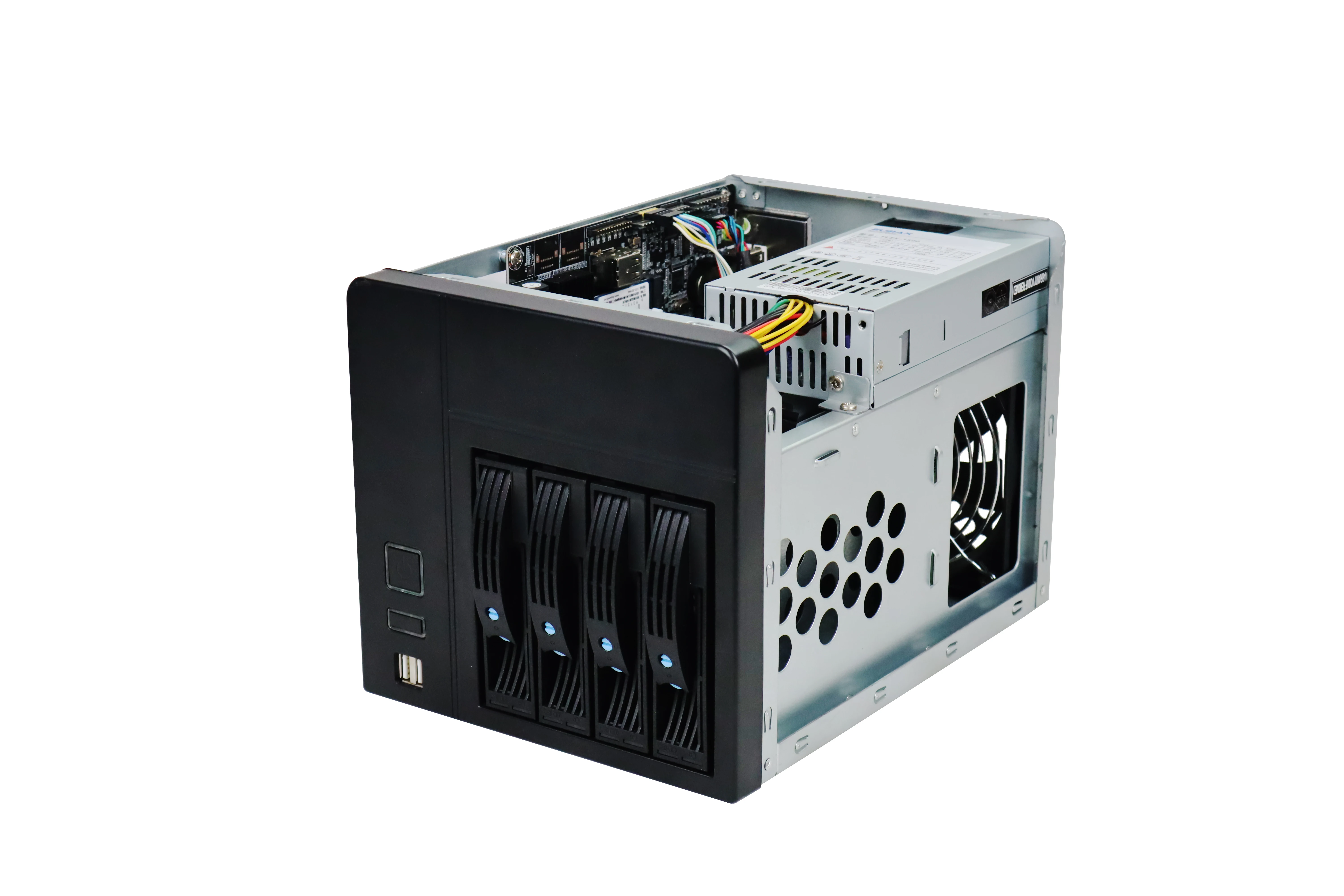Nas-04 Black Fashionable And High-End Mini-Itx Server Nas Case Computer Storage Chassis 4U Case For Desktop Home Storage