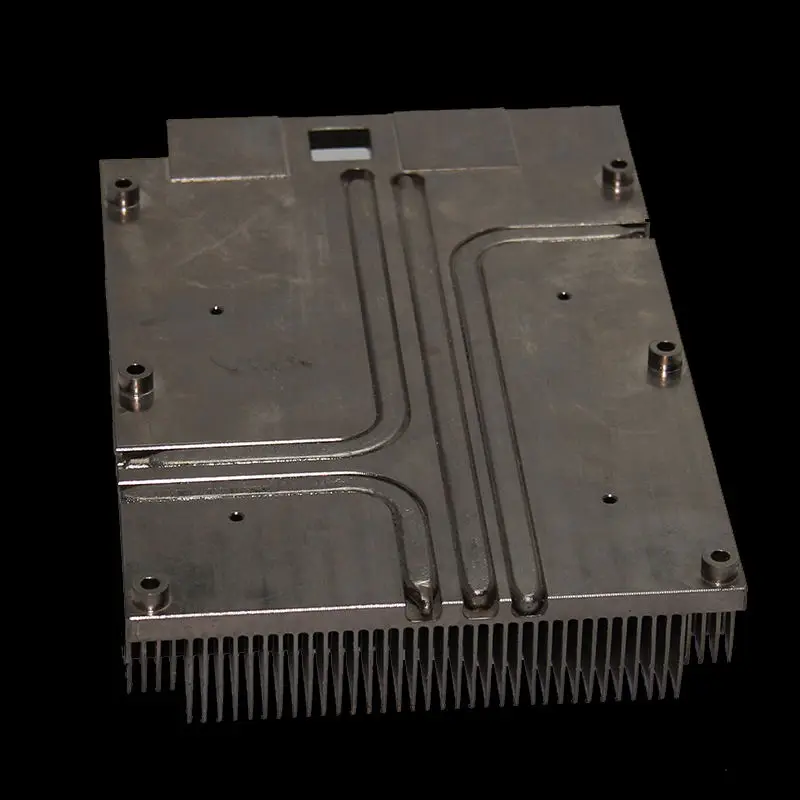 FM free sample oem custom skiving machine fin copper pipe heatpipe square folded for amplifier aluminum heatsink heat sink