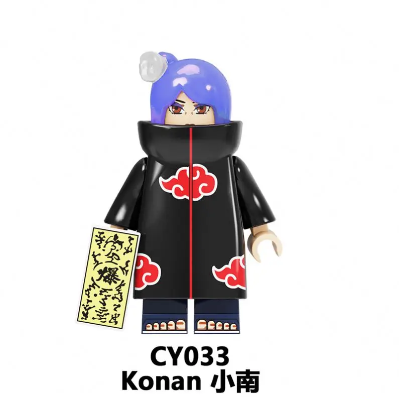 CY1005 Japanese Anime Hidan Uchiha Zetsu Yahiko Kabuto Konan Tobi Mini Action Model Building Block Figure Educational Kids Toy
