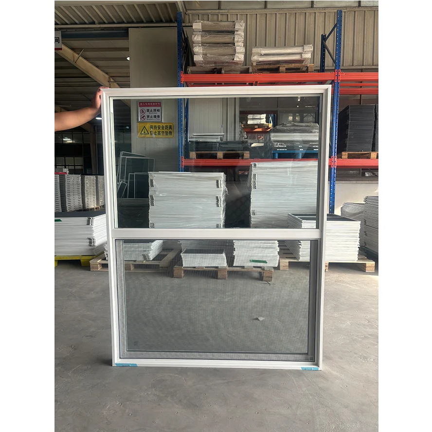 WEIKA classic American style UPVC vinyl single or double hung window 15 years factory great quality plastic windows NAMI NFRC
