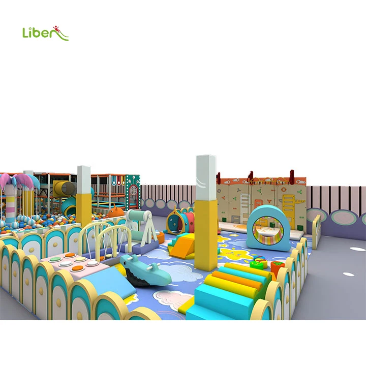 Funplay Slide Liben развлекательная игровая площадка с небольшим батутом