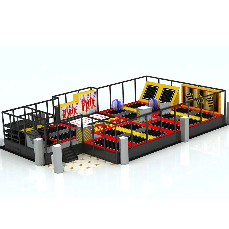 Professional Customized Commercial Indoor Trampoline Park Equipment Free Jump Soft Edged Outdoor Playground for sale