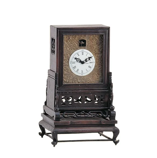 Chinese Handcrafted Rosewood Case Engraved Gilt Dial Carved 8 Days Repeater Brass Mechanical Strike Pendulum Table Clock/Watch