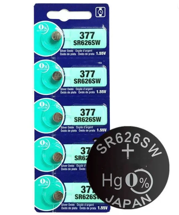 Flydatronic wholesale single pack 10pcs SR626SW 377 SR927SW 395 watch battery button battery silver oxide for murata