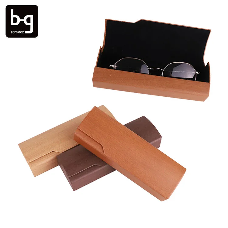 Ready Stock box wholesale custom Copy wood New Design Frame Optical Eyewear PU Cases Glasses Box Case