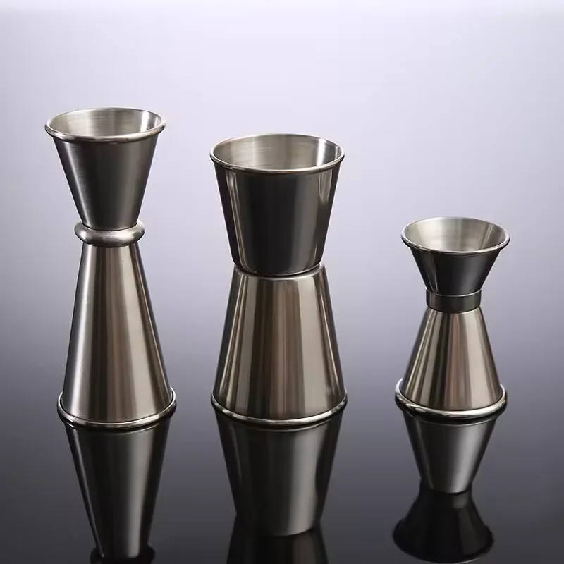 Factory Direct Sale Indian Style Jigger with Detailed Scale, Ounce Cup, 30/60ml, Customizable logo