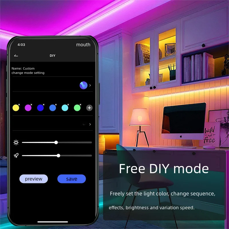 Умная Светодиодная лента на заказ, недорогая Гибкая неоновая Светодиодная лента 5 м постоянного тока 12 В