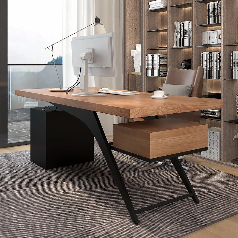 Nordic Simple Single Computer Desk Home Study Workbench Solid Wood Desk Office Table