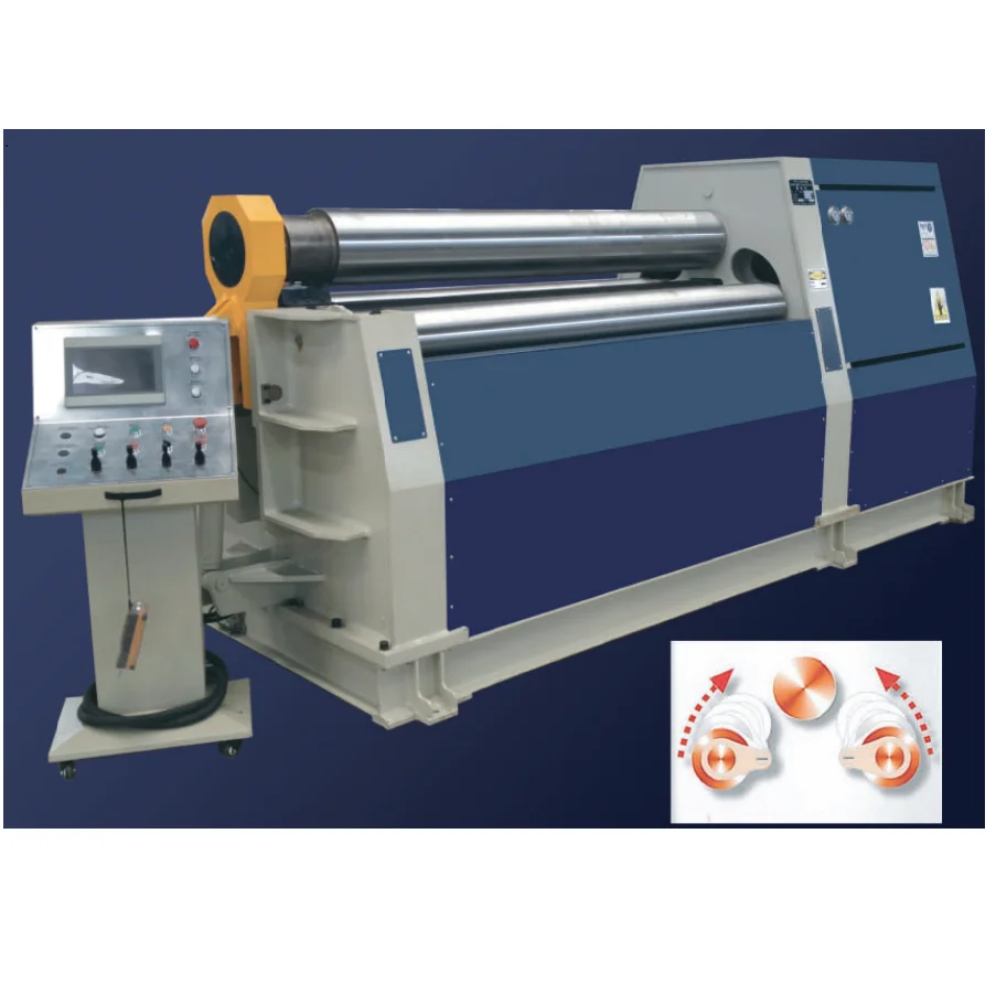 W12 Серия CNC 4 роликовый станок для прокатки металлических пластин cnc автоматический 4-роликовый гибочный станок