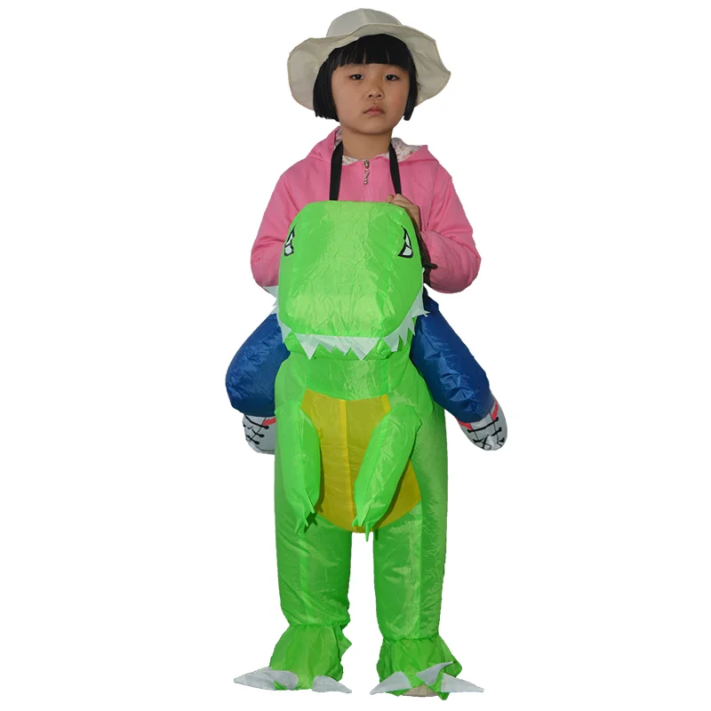 Mascot Halloween Animal Cosplay Costume Inflatable Suit Kids Children Ride On Flamingo Costume