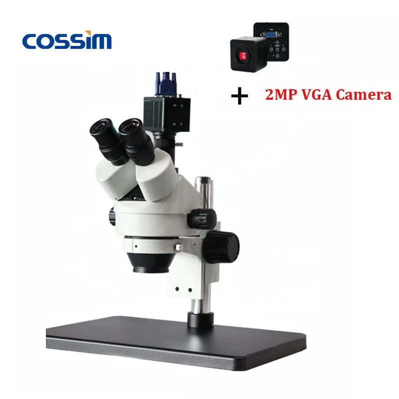  Черная металлическая Базовая четкость 2MP VGA цифровая видеокамера электронный Тринокулярный BGA стерео микроскоп