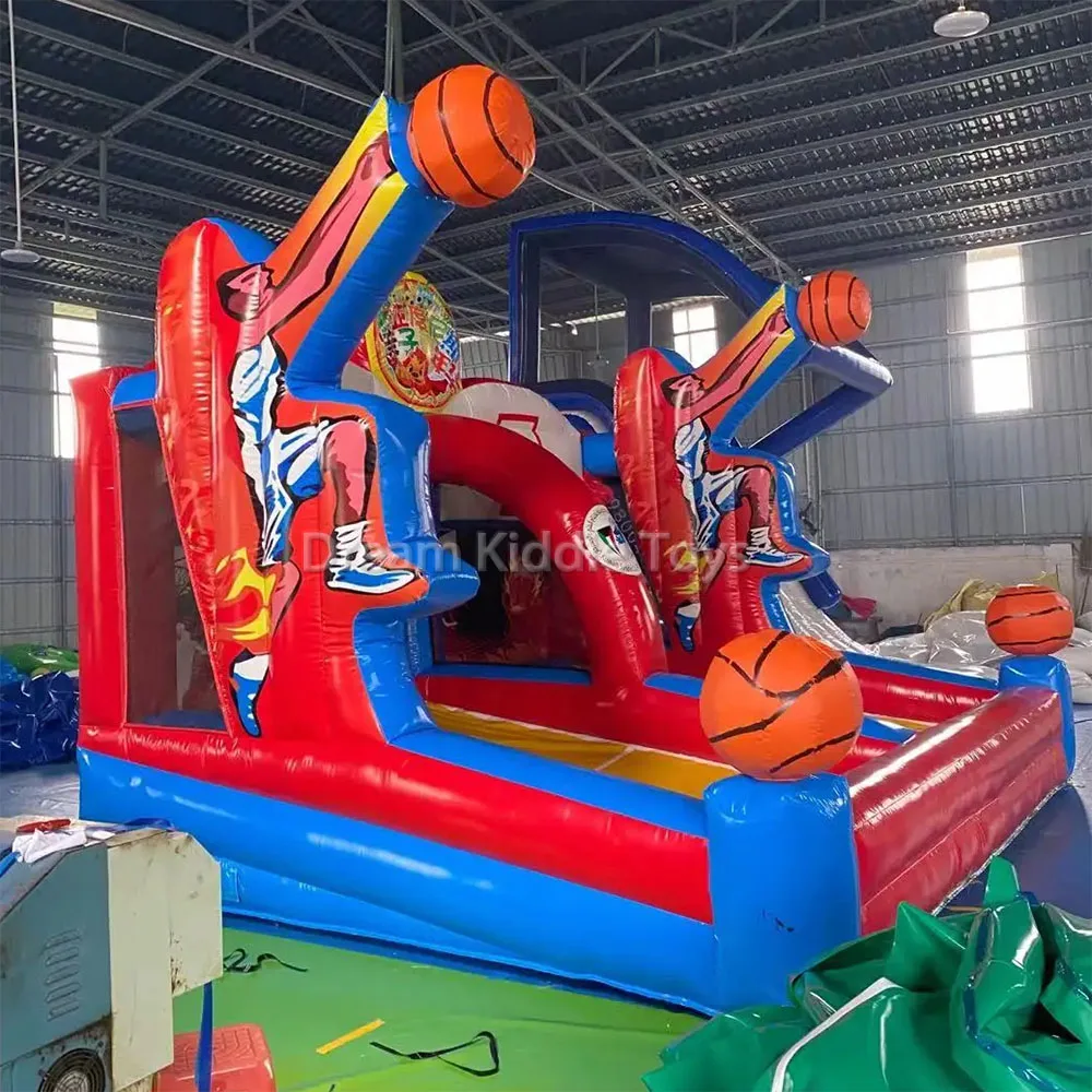 Carnival Shooting Stars Inflatable Basketball Hoop Shoot Out Interactive Basketball Full Court Press Sport Inflatable Game
