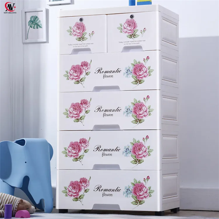 57.5*35.5*108CM Unique beautifully designed plastic drawers jumbo size