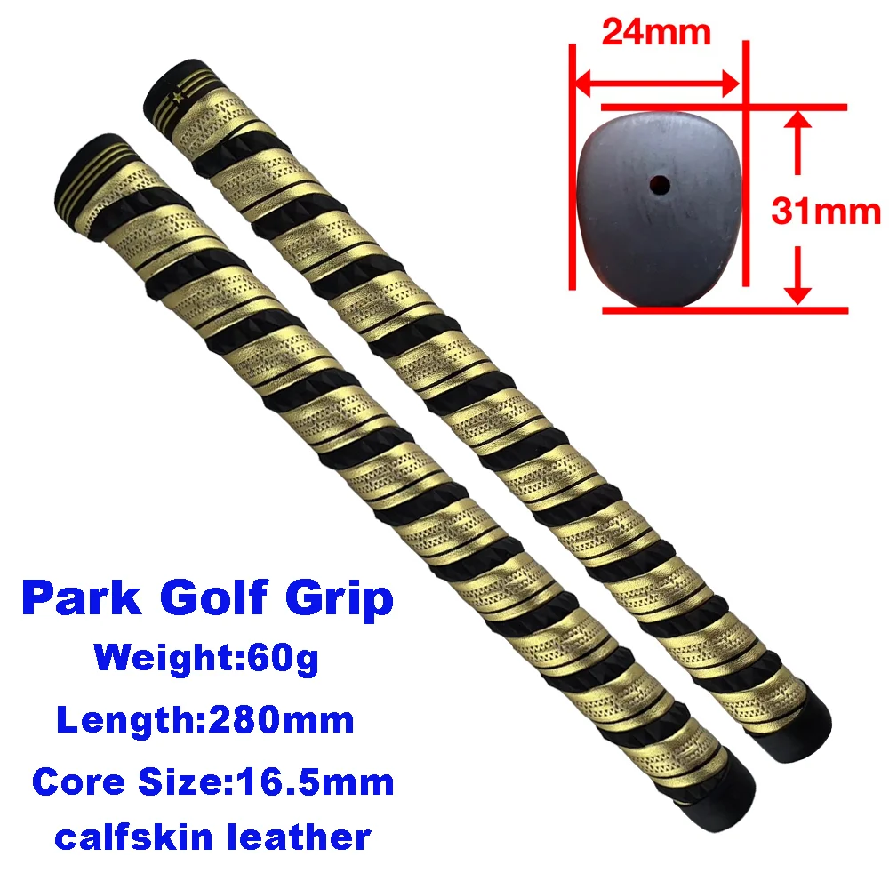 Customizable Logo and Color Park Golf Grip Anti-Slip Calfskin Leather Diamond Wrap Made from Durable PU Material