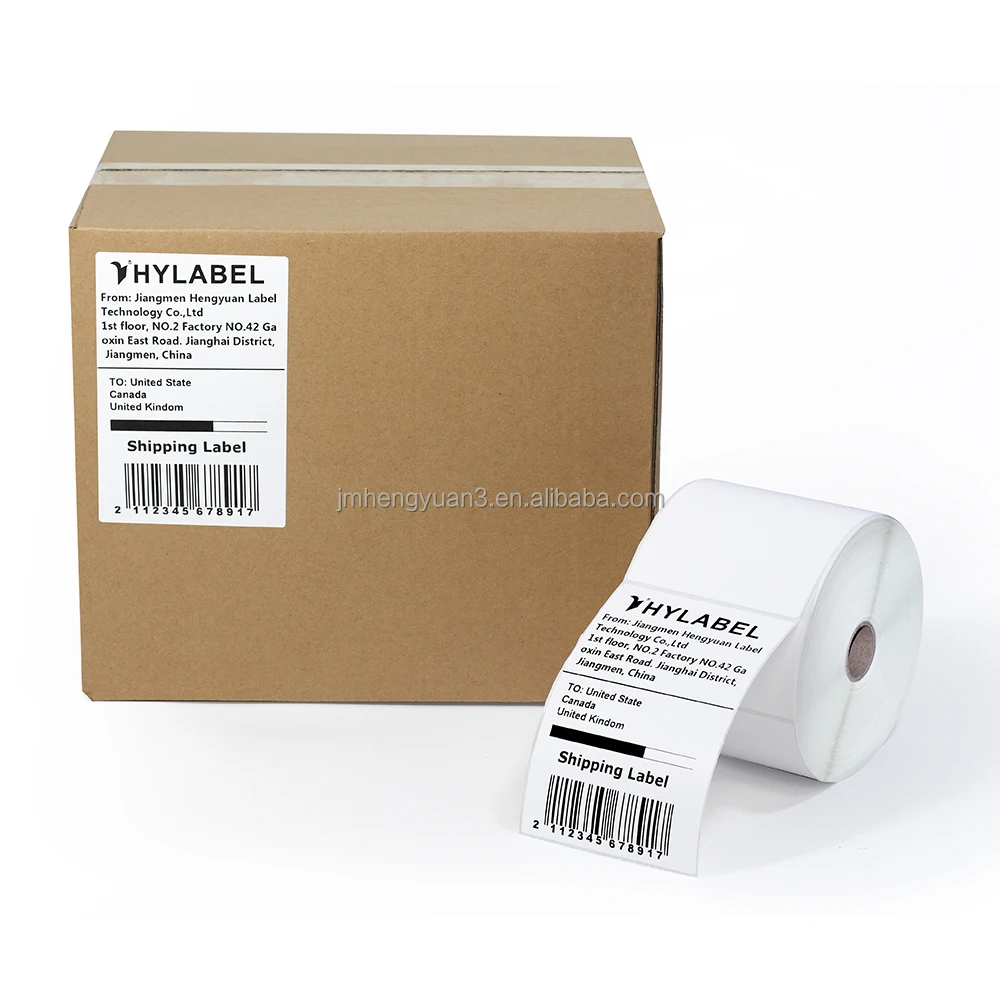Waterproof Blank White 4x6 inch 500pcs Self Adhesive Label Paper Shipping 4x6 Direct Thermal Shipping Label