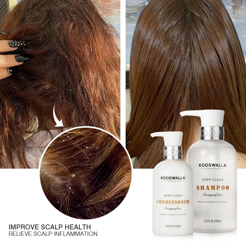 Anti-dandruff Shampoo Set Scalp Balance Care Deep Cleaning Sulfate Free Refreshing Remove Dandruff Shampoo and Conditioner