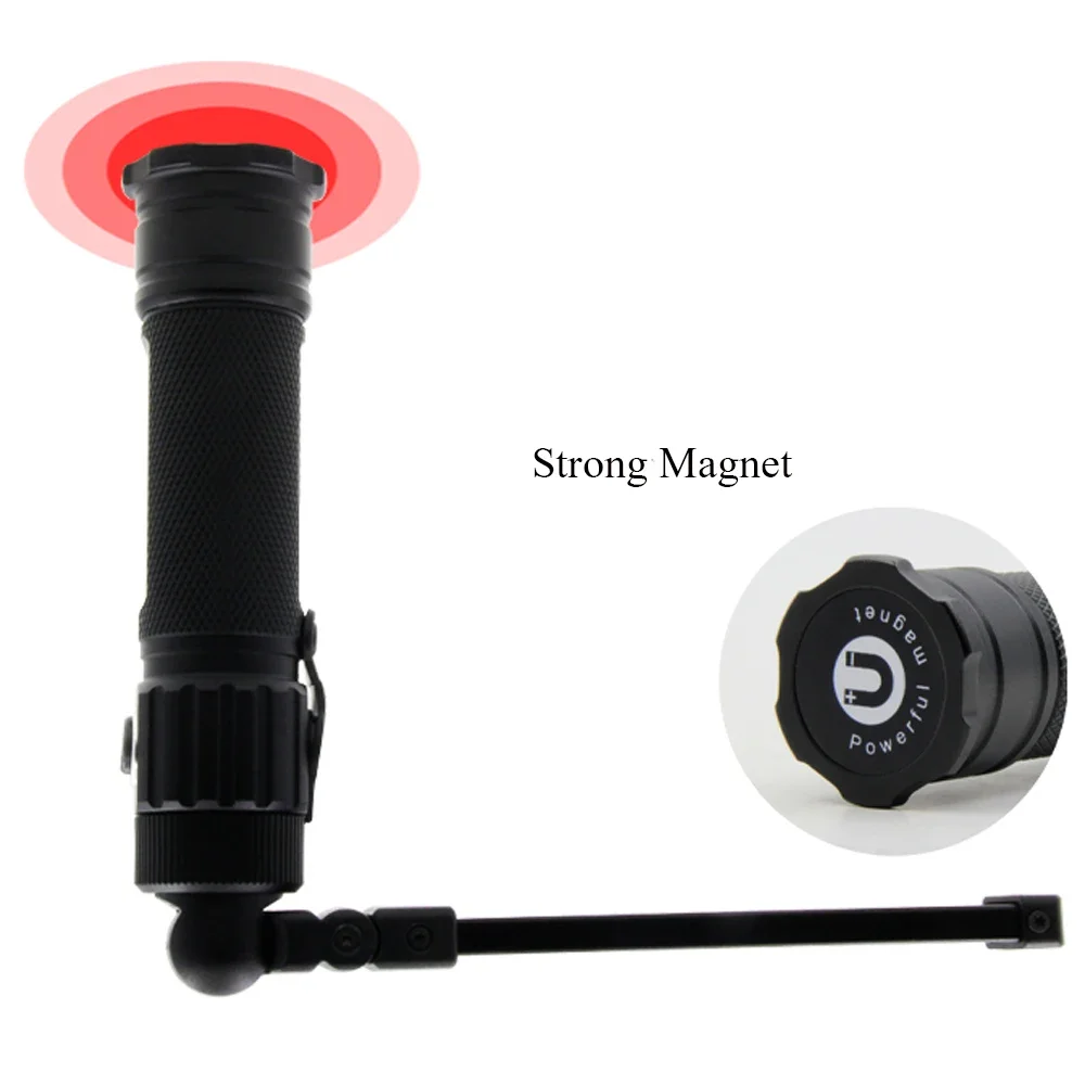 COB  LED Camping Emergency Flashlight 18650 USB Garage Work Light 360 Folding Magnetic Inspection Lamp Red SOS Strobe