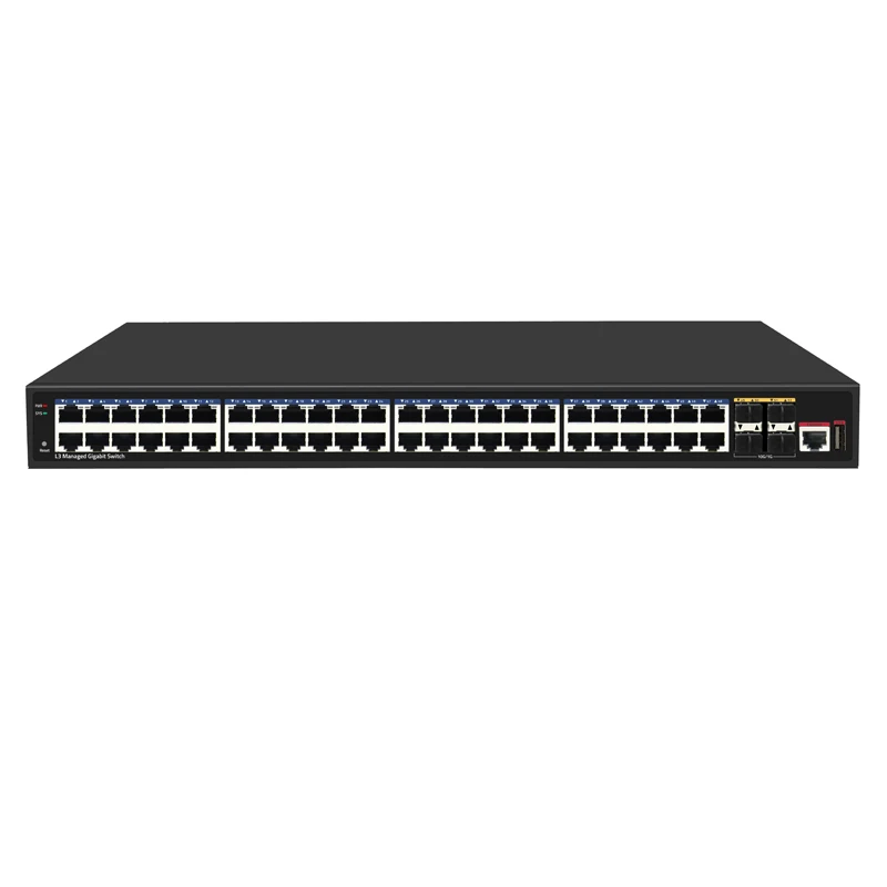 48p Gigabit +4 10G SFP Port Lay3 Manageable POE Switch  48 Port L3 Managed Gigabit Ethernet Managed Switch