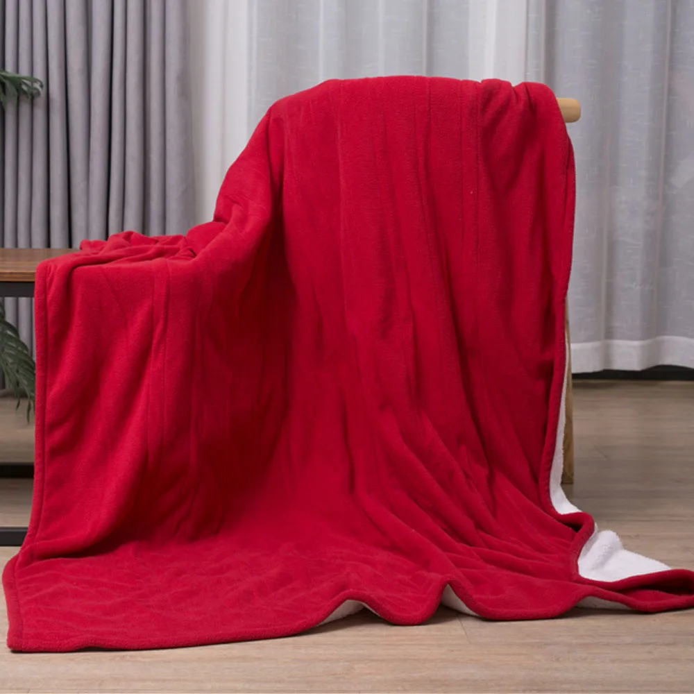 Cashmere Fleece Fabric Soft Sherpa Electric Heating Blanket Throw 50x60inch 127X150cm 110V 220V Blanket Machine Washable