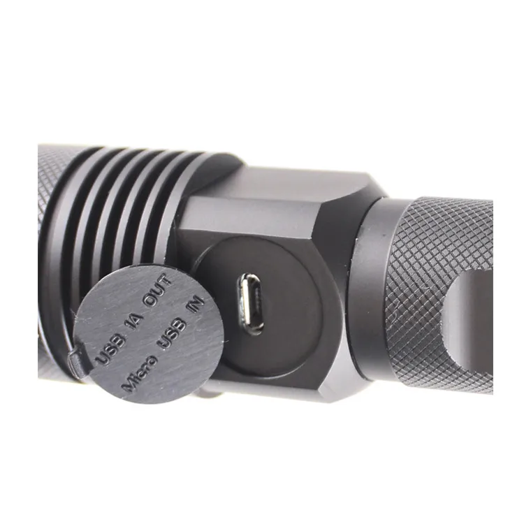 Outdoor Waterproof LED Diving Light USB Rechargeable Tactical Light Mountain Bicycle Flashlight