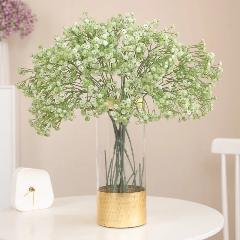Boho Home Decoration Wholesale Artificial Flower Dusty Blue Baby Breath Real Touch Latex Artificial Gypsophila For Wedding
