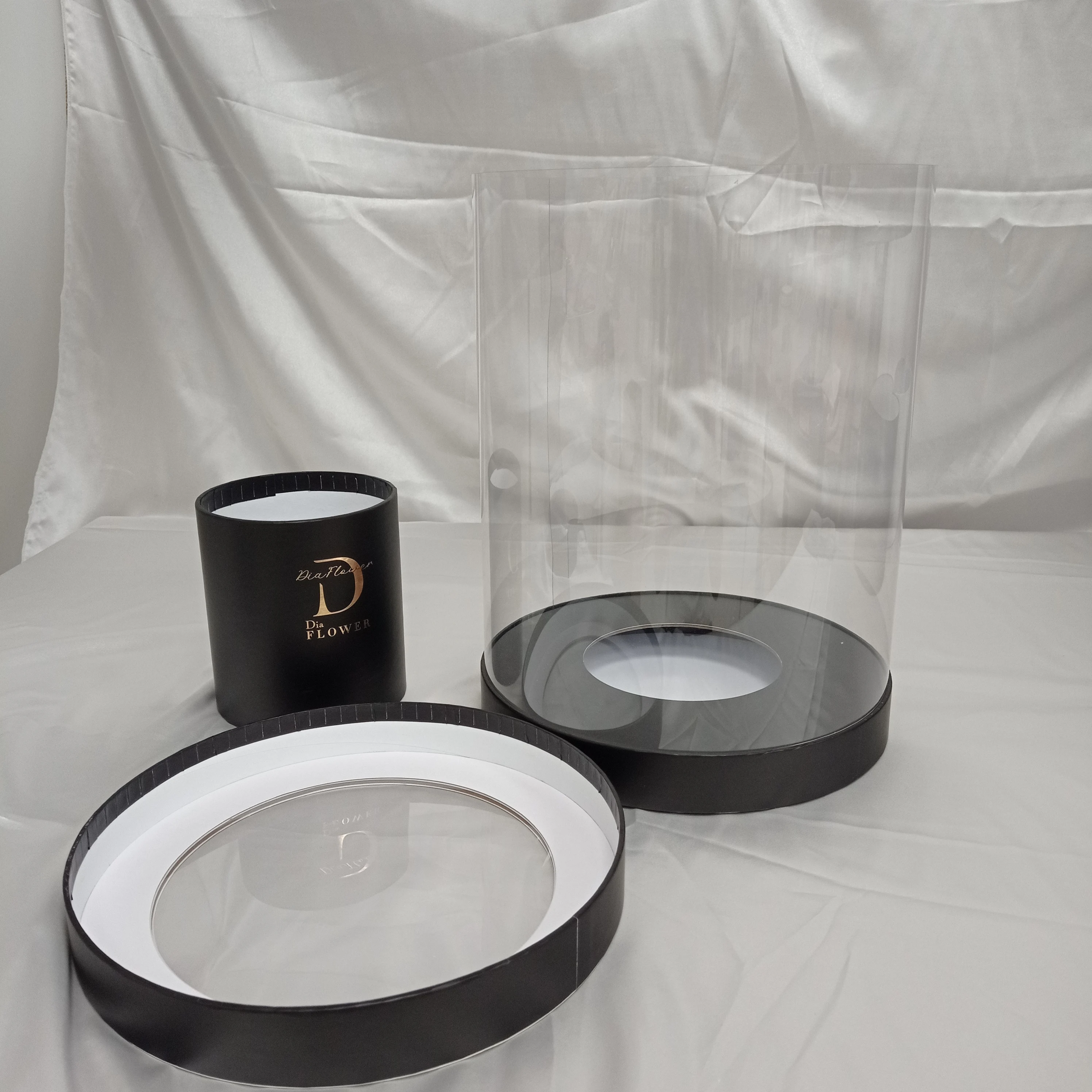 Valentines day lovers transparent wedding package party favor fancy gift boxes for roses packaging supplies boxes