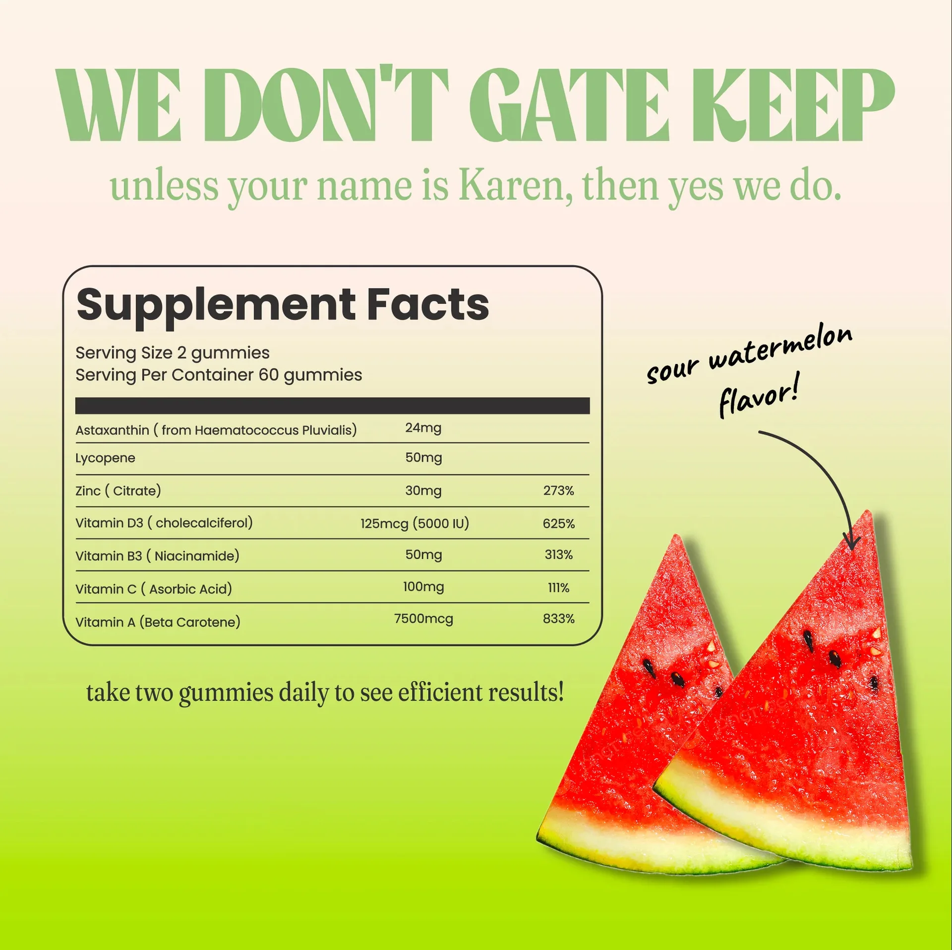 Manufacturer Private Label Skin Care Supplement Vegan Vitamin C Zinc Gummies Daily Tanning Gummies