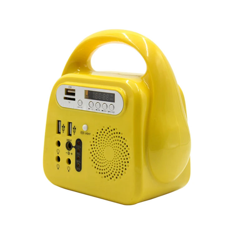 Portable 12W solar panel system with DC and 5V USB output in 12000mAh power bank capacity for indoor and outdoor