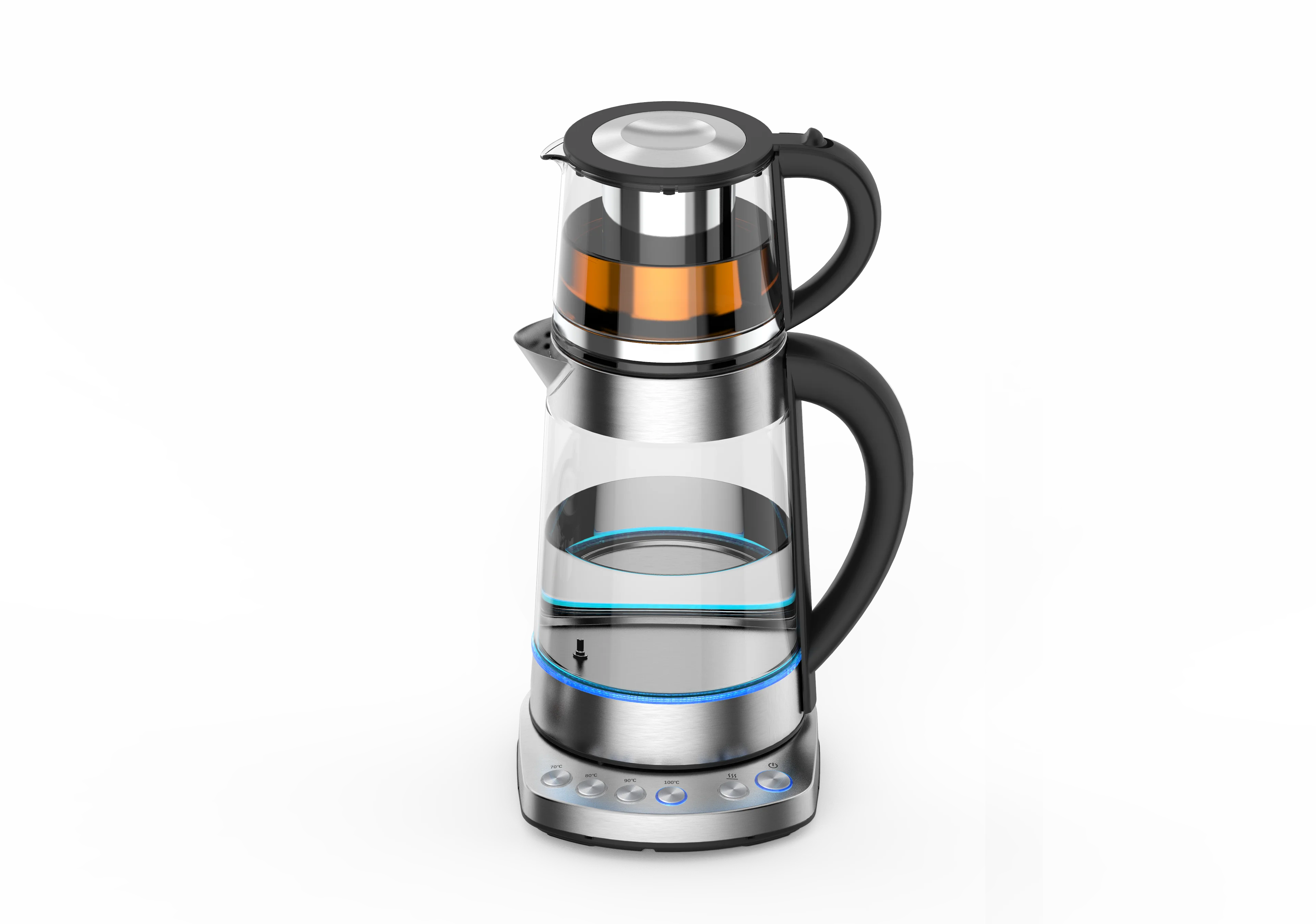 double layer Samovar 2in1 electric kettle combined Digital Temperature Control tea maker kettle 1.7L home kitchen appliance