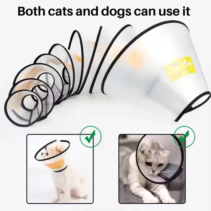 New Pet Shield Reflective Dog Grooming Cover Scratch-Resistant Elizabeth Pet Headgear with Bath Collar