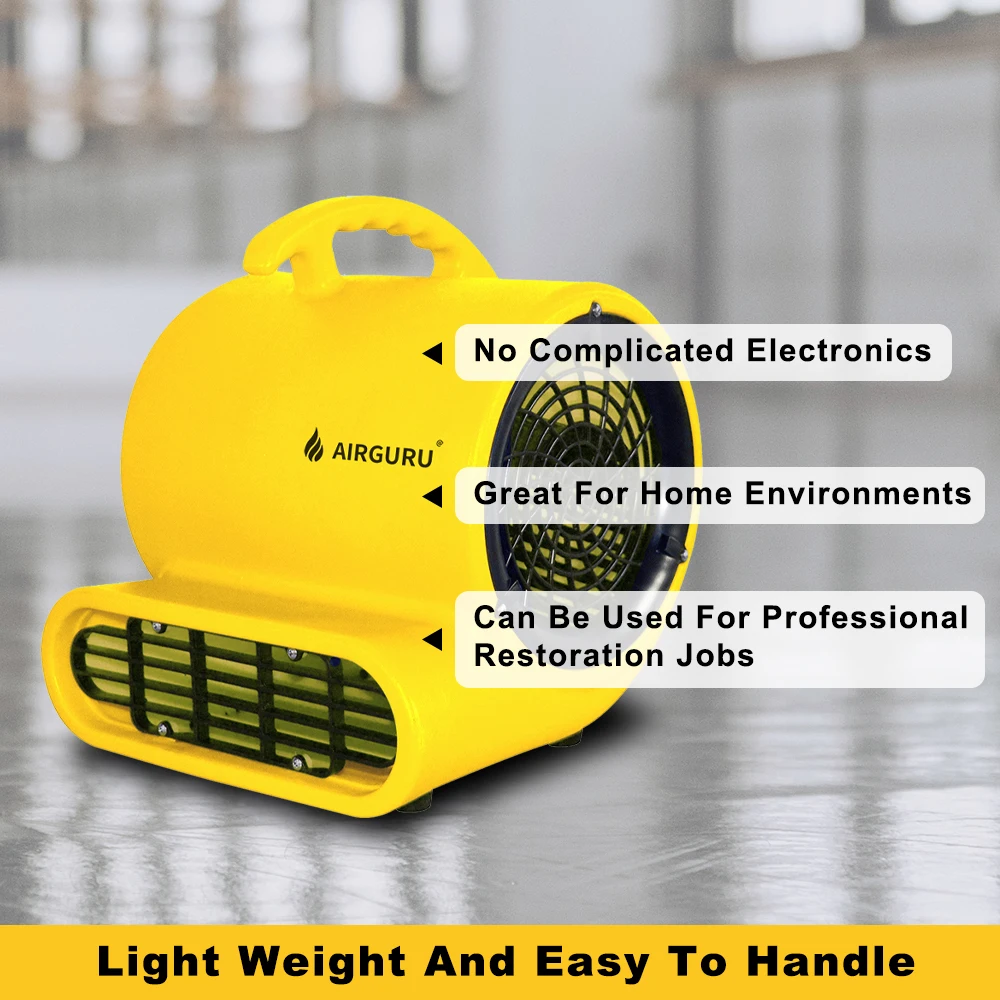 Airguru air mover AR110035 ковровая сушилка 1/3HP ETL CE SAA напольный вентилятор для восстановления воды сделано в Таиланде