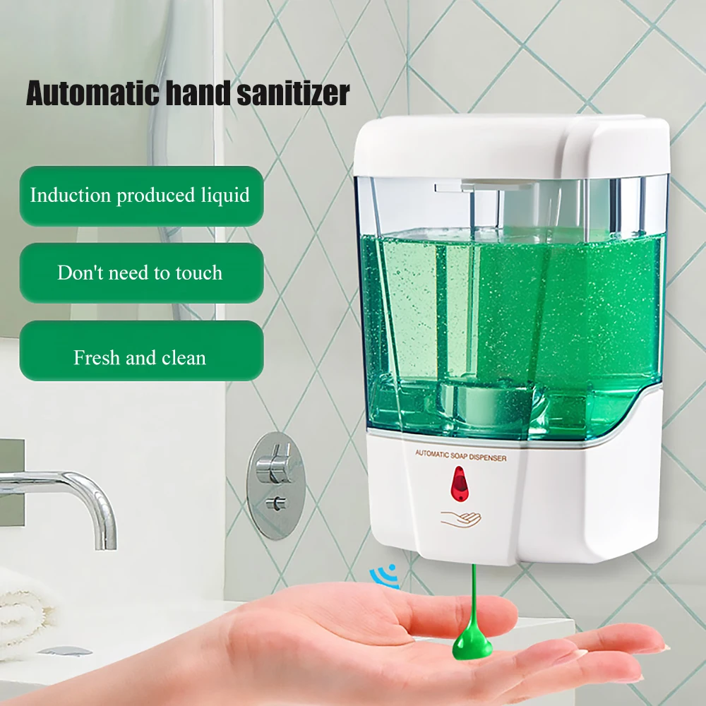 
Automatic Liquid Soap Dispenser 700ml Wall Mounted Dispensers Touchless Sensor Infrared Soap Dispenser Hotel Plastic ABS Modern 