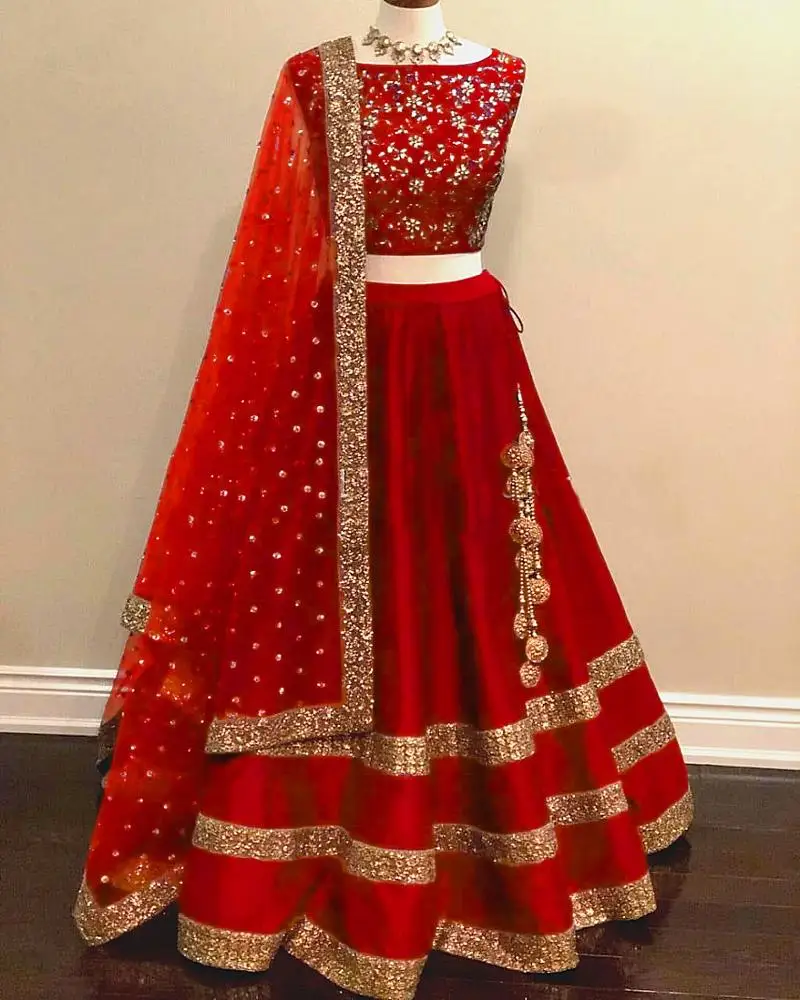 Latest party wear Indian women clothing lahenga ladies wear wedding wear embroidery stone work choli Blouse Dupatta lahnega