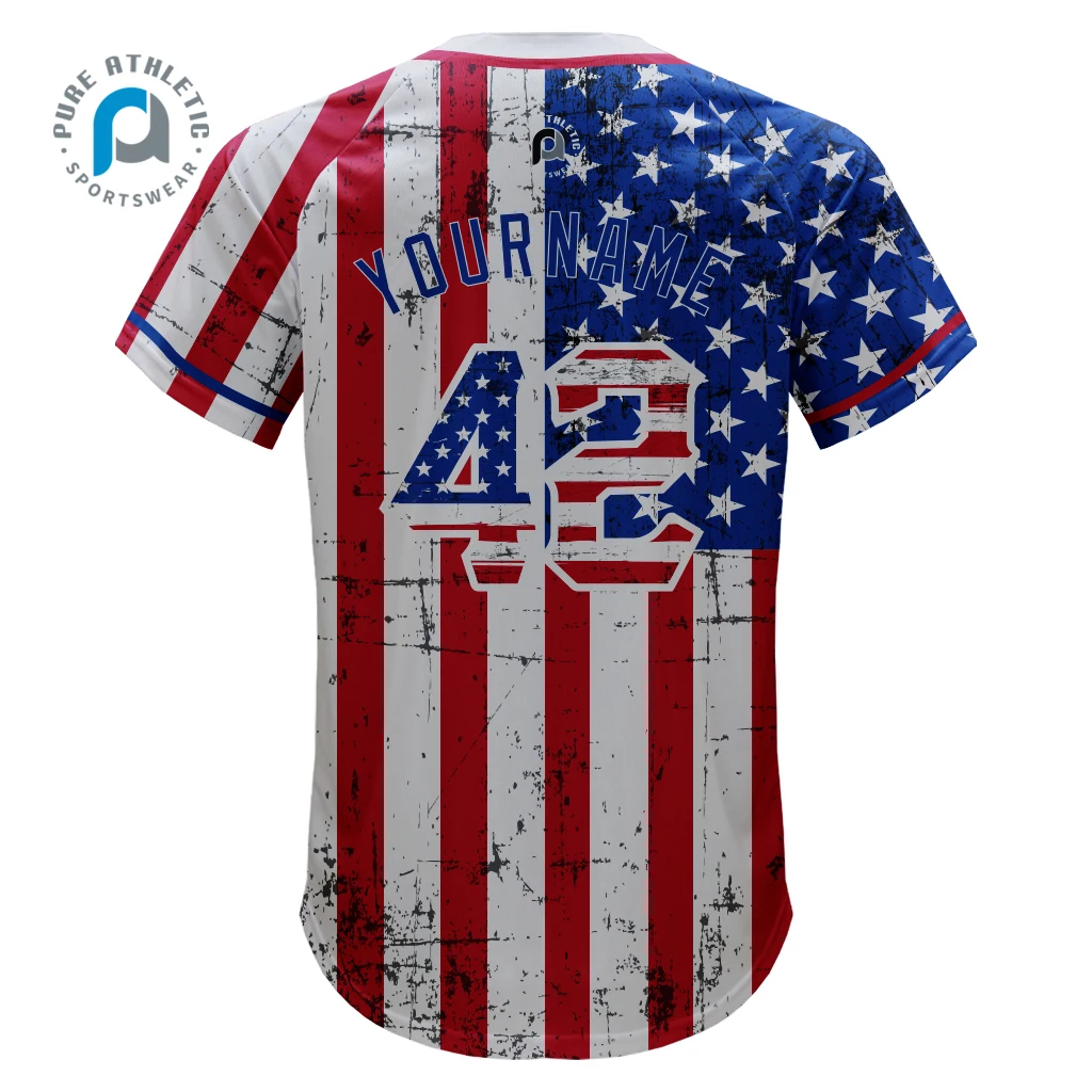 American custom baseball jersey Breathable polyester sublimation baseball jersey Youth blank Plus size baseball jersey custom
