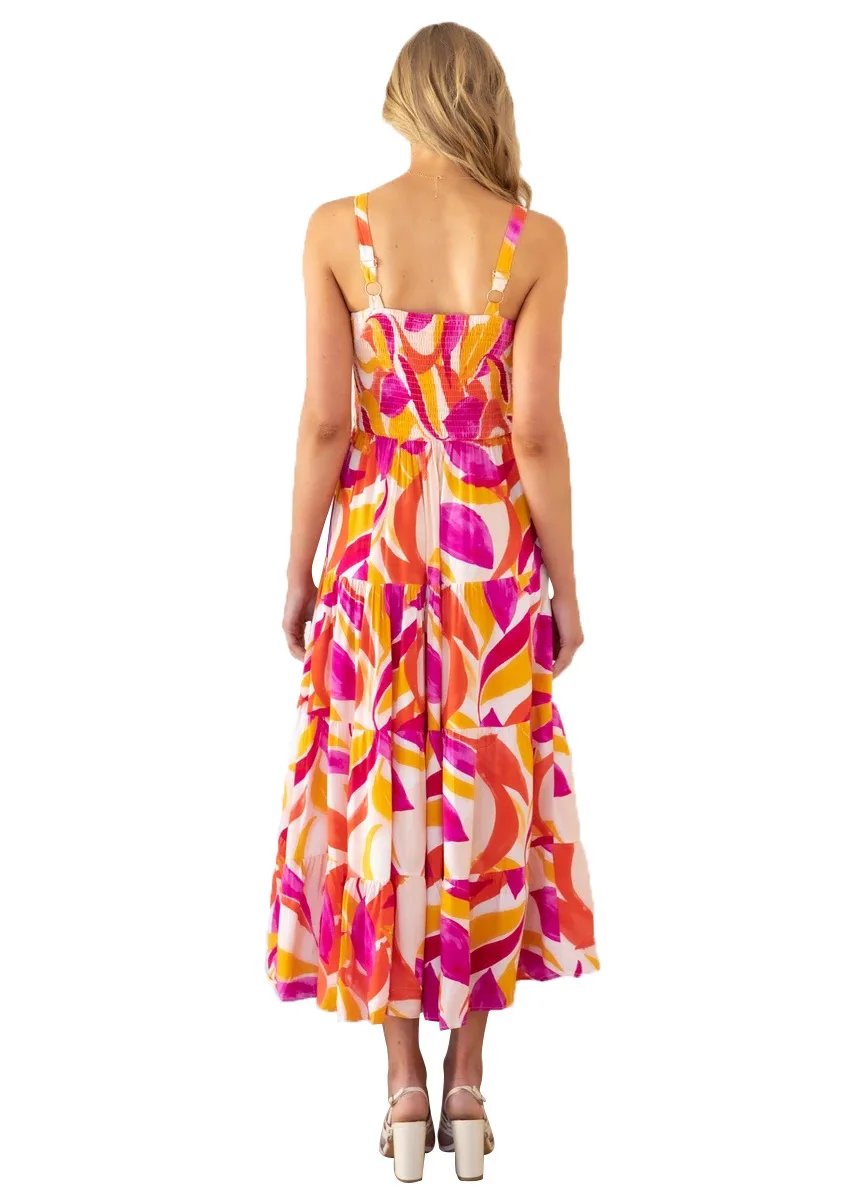 Summer new temperament strap tube top pattern print dressTube Top Waist Sexy Sleeveless Square Neck Ruffle Sling Floral