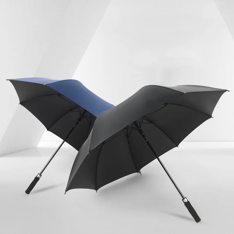 Auto open EVA soft handle black coating uv protection promotion golf size rain umbrella