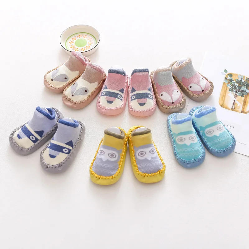 
XL-66 New design floor anti slip kid sock cotton cartoon baby toddler shoes socks 